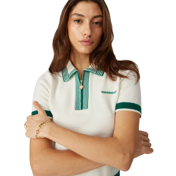 Gestricktes Tennis-Poloshirt