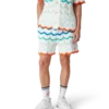 Gradient Wave Crochet Shorts