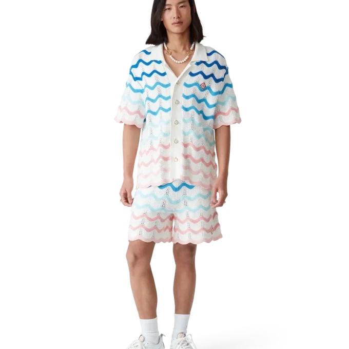 Gradient Wave Häkelhemd