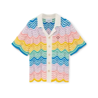 Gradient Wave Strickhemd