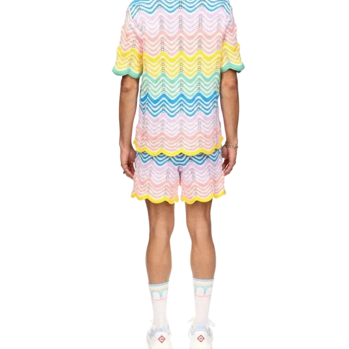 Gradient Wave Strickhemd