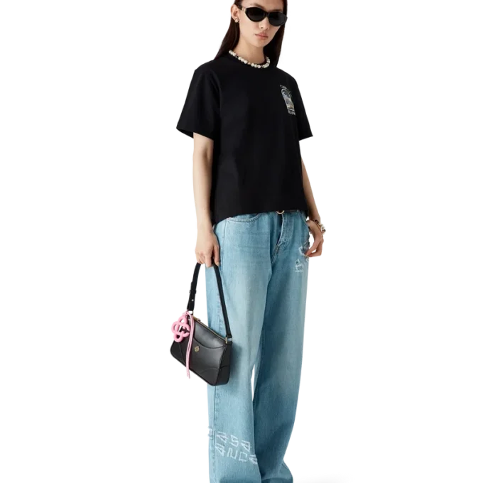 Graffiti-Jeans im Used-Look Graffiti-Jeans im Used-Look