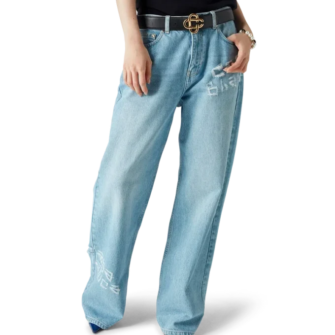 Graffiti-Jeans im Used-Look Graffiti-Jeans im Used-Look