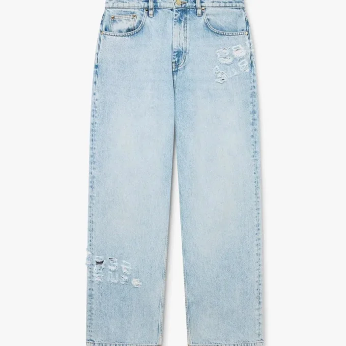 Graffiti-Jeans in heller Waschung Graffiti-Jeans in heller Waschung