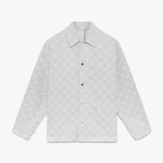 Graue Monogram-Arbeitsjacke