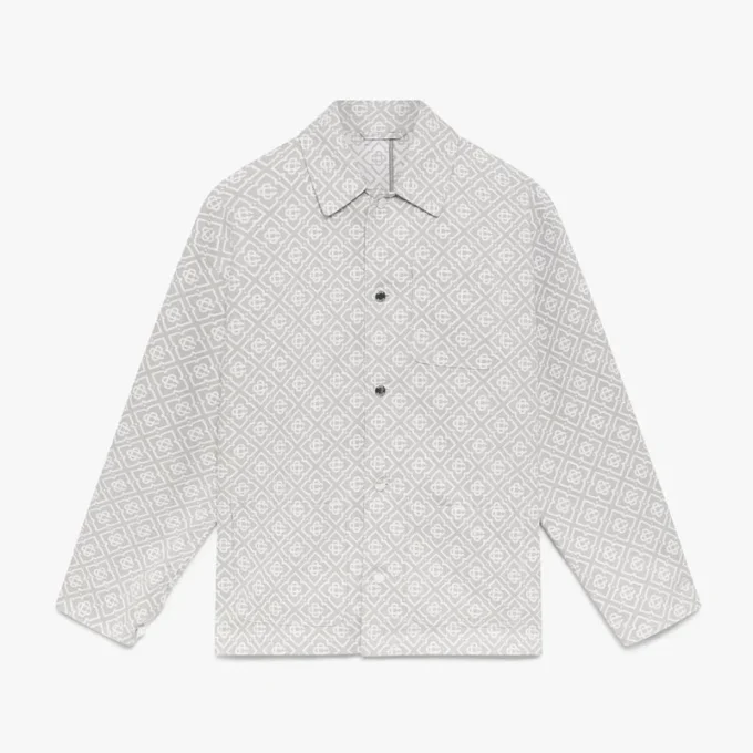 Graue Monogram-Arbeitsjacke