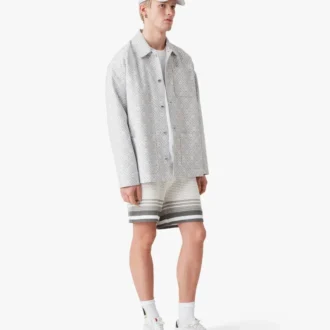 Graue Monogram-Arbeitsjacke