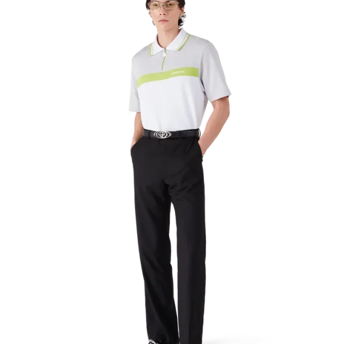 Graues Kurzarm-Poloshirt