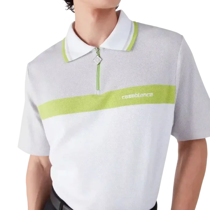 Graues Kurzarm-Poloshirt