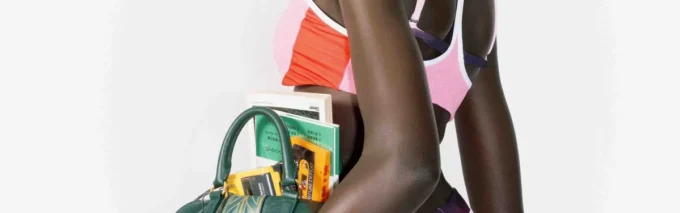 Grüne Mini-Monogram-Wochenendtasche