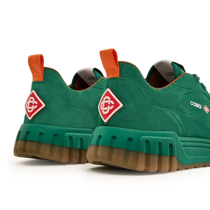 Grüner Court-Sneaker aus Wildleder für Herren