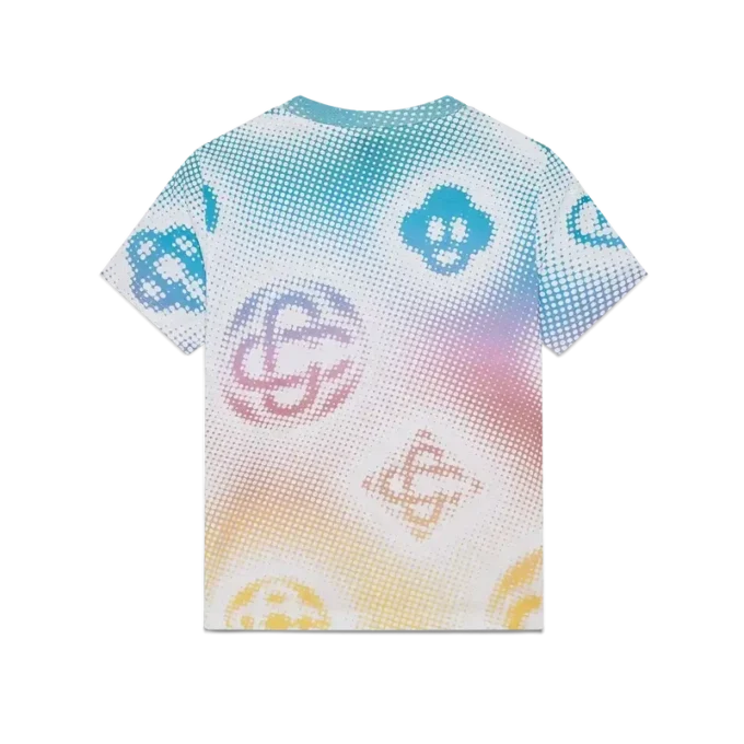 Halftone Logo Fitted Kurzarm-T-Shirt