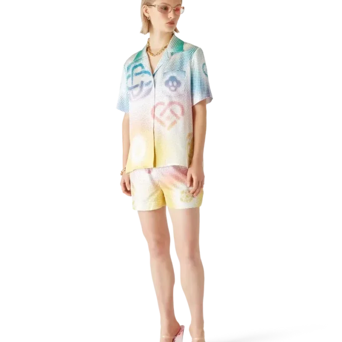 Halftone Logo Seidenshorts