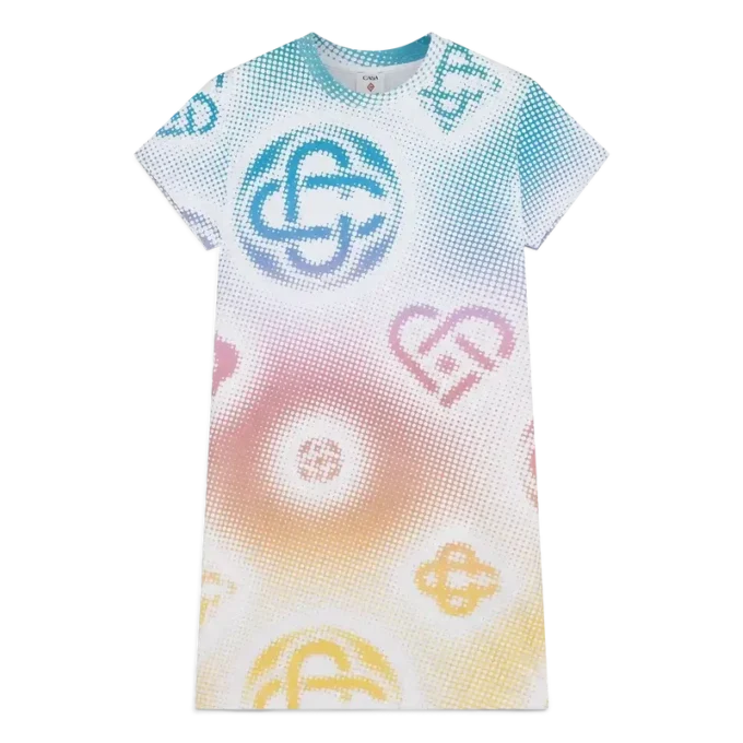 Halftone Logo T-Shirt-Kleid