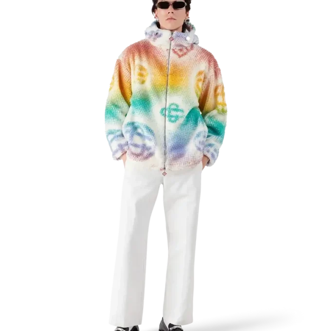 Halftone Monogram Fleecejacke