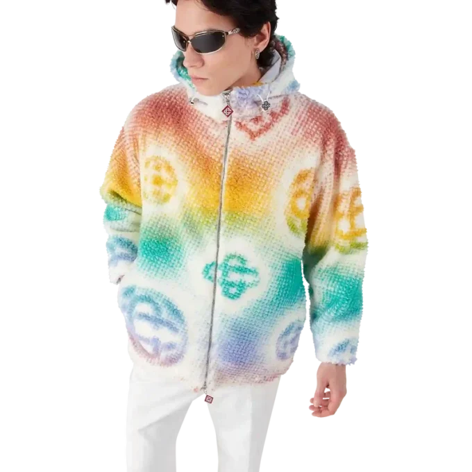 Halftone Monogram Fleecejacke