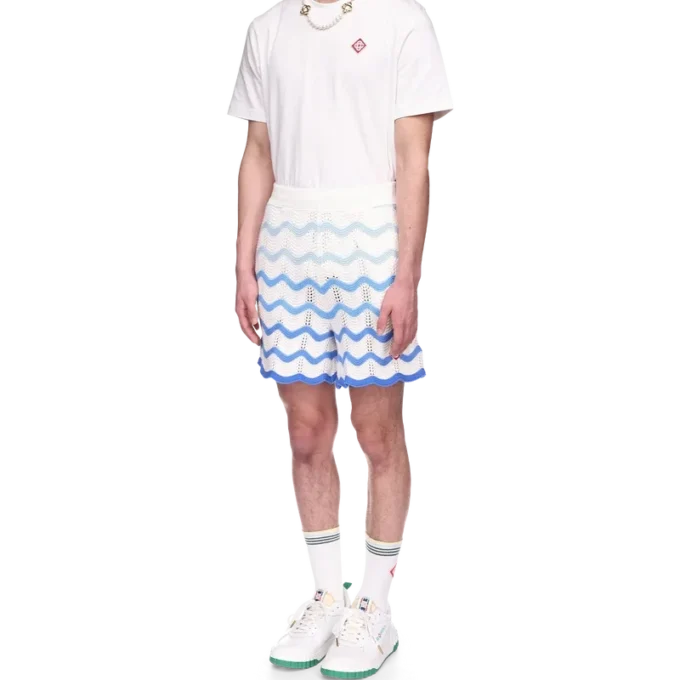 Häkel-Shorts mit wellenförmigem Farbverlauf Häkel-Shorts mit wellenförmigem Farbverlauf