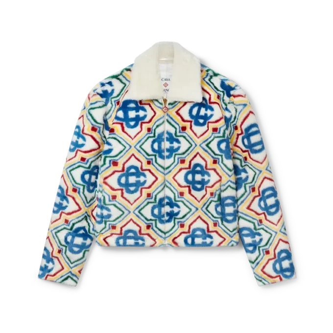 Jacquard-Kunstfelljacke