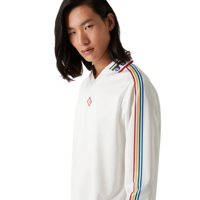 Jacquard-Monogramm-Fußball-Langarm-Hemd Jacquard-Monogramm-Fußball-Langarm-Hemd