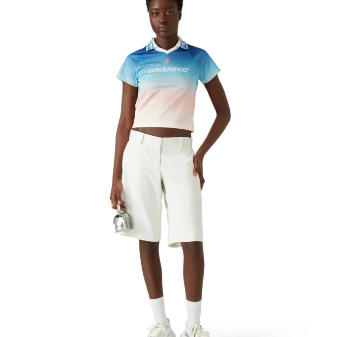 Jacquard-Monogramm-Fußballhemd