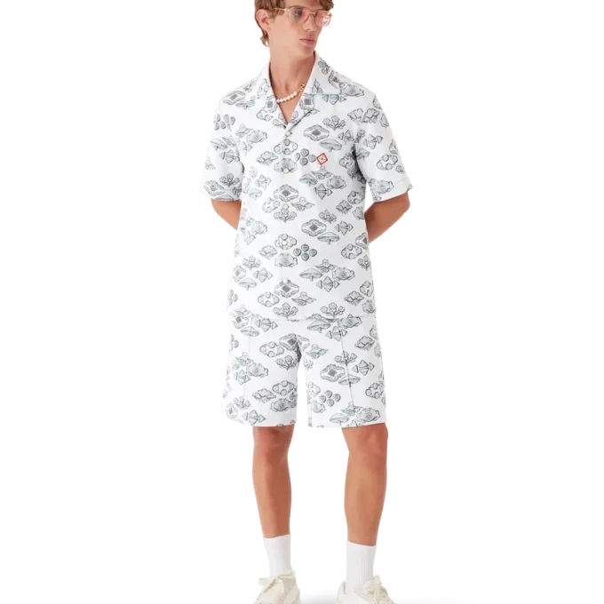 Jacquard-Motiv-Shorts