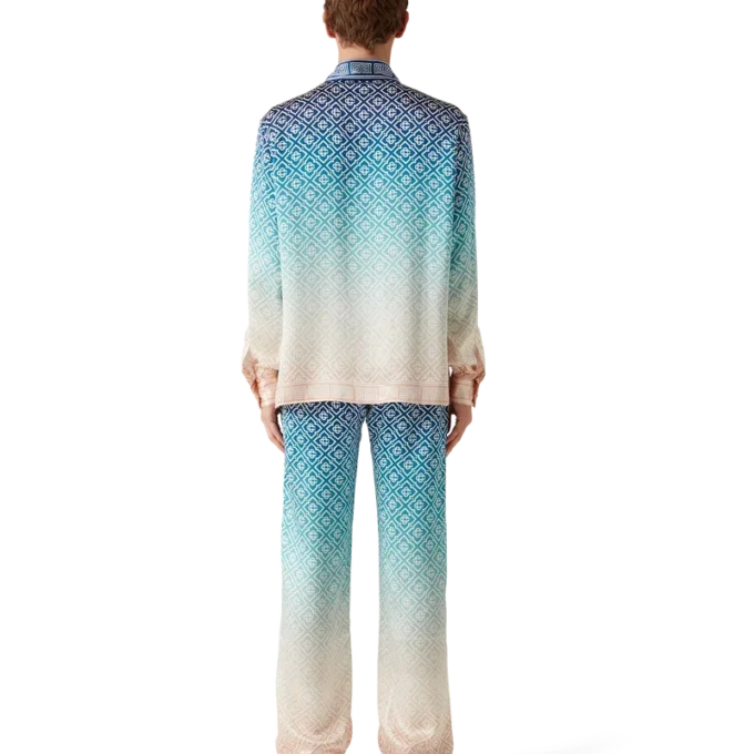 Jacquard-Seiden-Hose mit Farbverlauf Jacquard-Seiden-Hose mit Farbverlauf