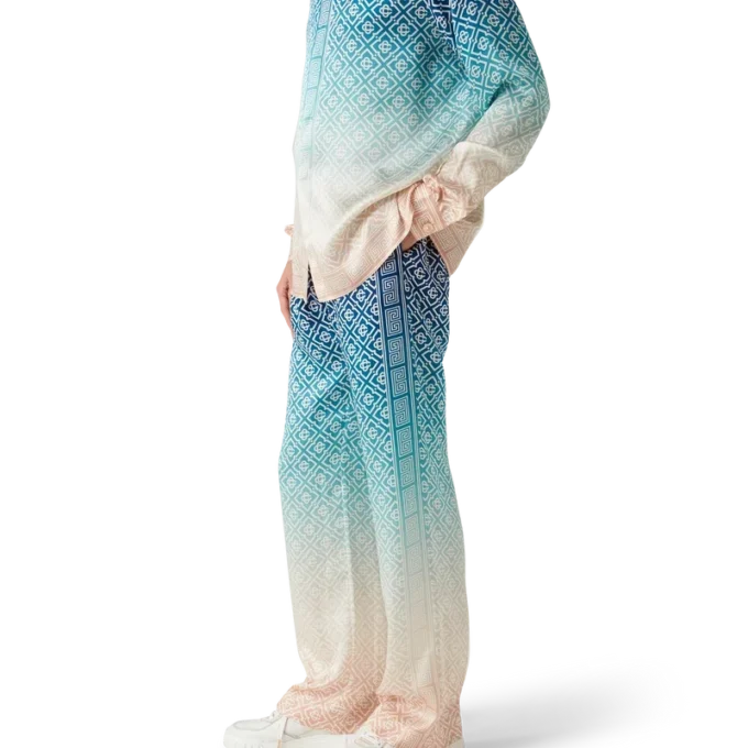 Jacquard-Seiden-Hose mit Farbverlauf Jacquard-Seiden-Hose mit Farbverlauf