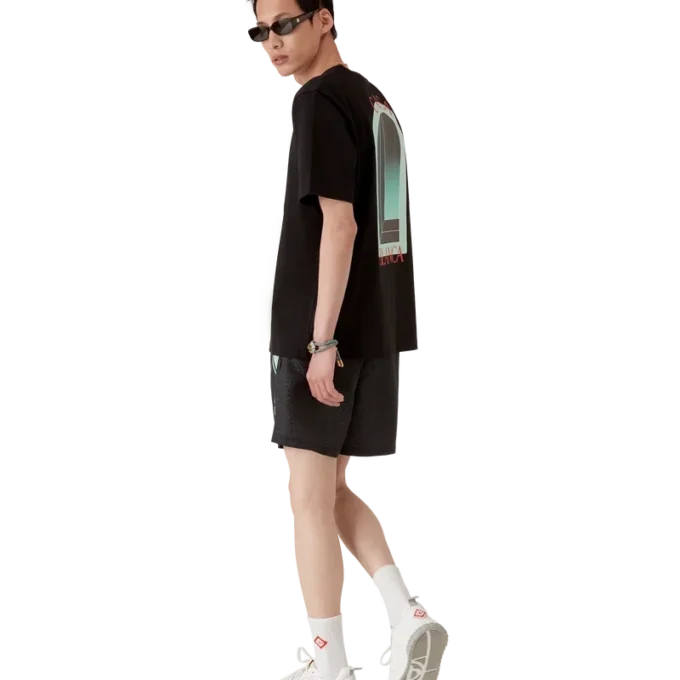 Jacquard-Shorts mit Monogramm-Streifen