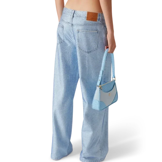 Jeans mit Kristallverzierung
