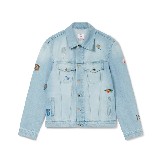 Jeansjacke mit gesticktem Motiv Jeansjacke mit gesticktem Motiv