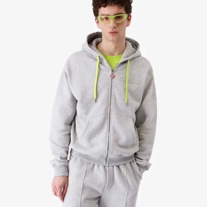 Kapuzen-Sweatshirt mit Reißverschluss aus Kaschmirmischung Kapuzen-Sweatshirt mit Reißverschluss aus Kaschmirmischung