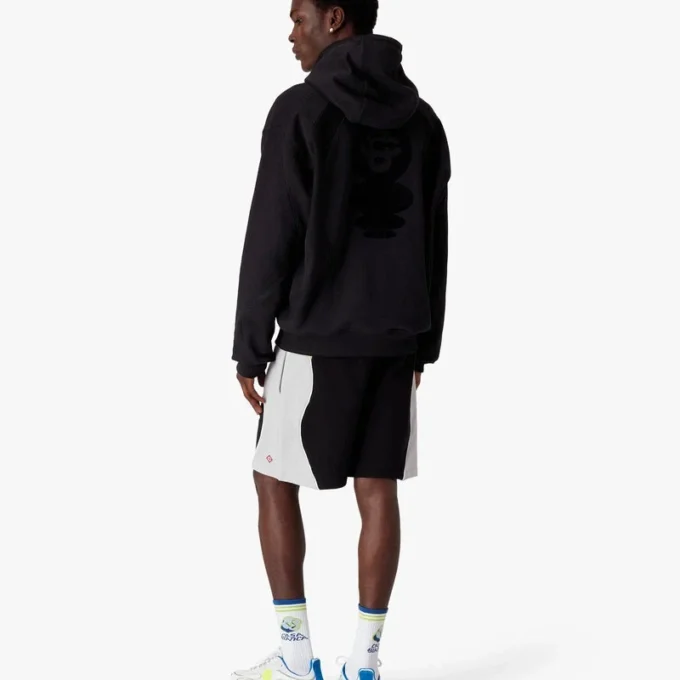 Kapuzenpullover mit Squash-Logo-Flockdruck