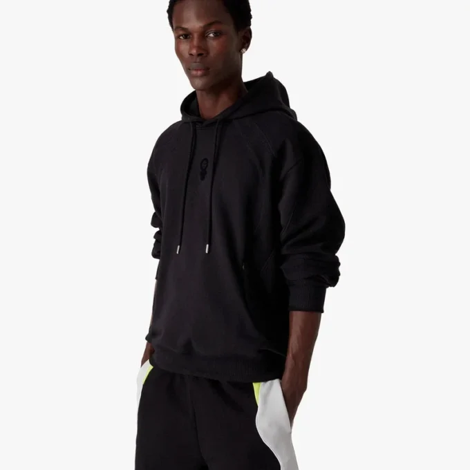 Kapuzenpullover mit Squash-Logo-Flockdruck