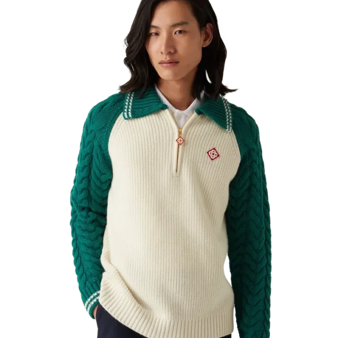 Kaschmir-Pullover mit Zopfmuster Kaschmir-Pullover mit Zopfmuster