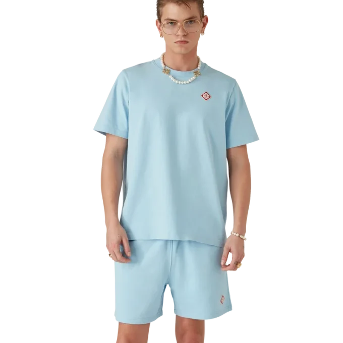 Kurzarm-T-Shirt mit Diamant-Logo Kurzarm-T-Shirt mit Diamant-Logo