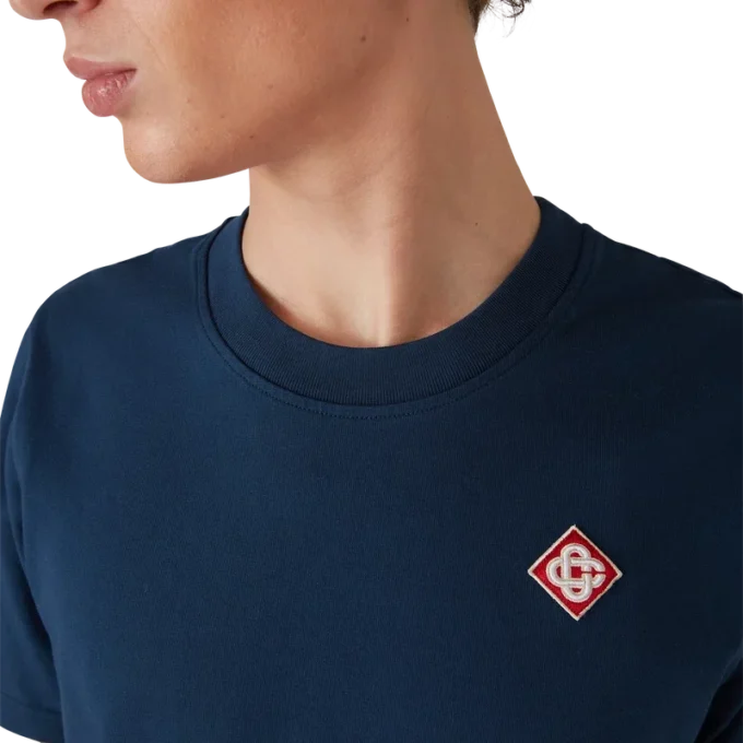 Kurzarm-T-Shirt mit Diamant-Logo Kurzarm-T-Shirt mit Diamant-Logo