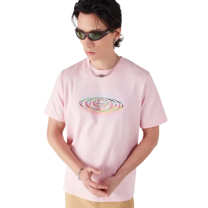 Kurzarm-T-Shirt mit Glas-Logo Kurzarm-T-Shirt mit Glas-Logo