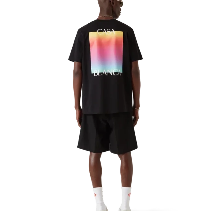 Kurzarm-T-Shirt mit Gradient-Square-Logo Kurzarm-T-Shirt mit Gradient-Square-Logo