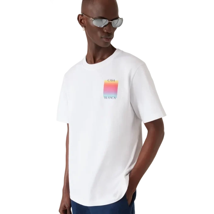 Kurzarm-T-Shirt mit Gradient-Square-Logo Kurzarm-T-Shirt mit Gradient-Square-Logo