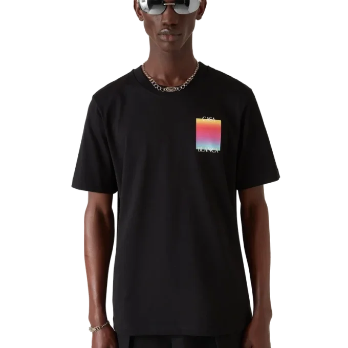 Kurzarm-T-Shirt mit Gradient-Square-Logo Kurzarm-T-Shirt mit Gradient-Square-Logo