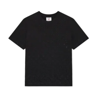 Kurzarm-T-Shirt mit Kristall-Monogramm-Logo