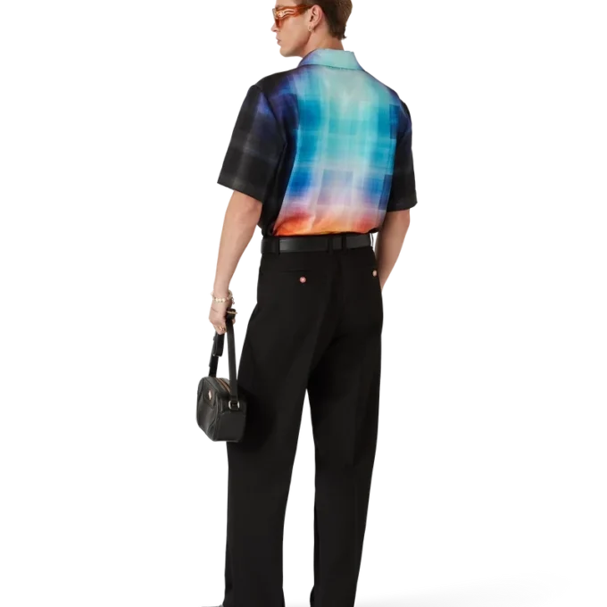 Kurzarmhemd aus Viskosemischung mit Farbverlauf Kurzarmhemd aus Viskosemischung mit Farbverlauf