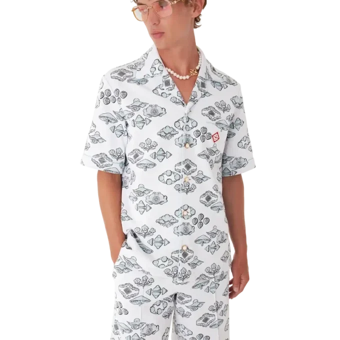 Kurzarmhemd mit Jacquard-Motiv Kurzarmhemd mit Jacquard-Motiv