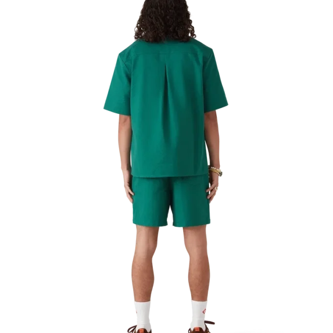 Kurzärmeliges Jacquard-Shirt aus Baumwolle mit Monogramm Kurzärmeliges Jacquard-Shirt aus Baumwolle mit Monogramm