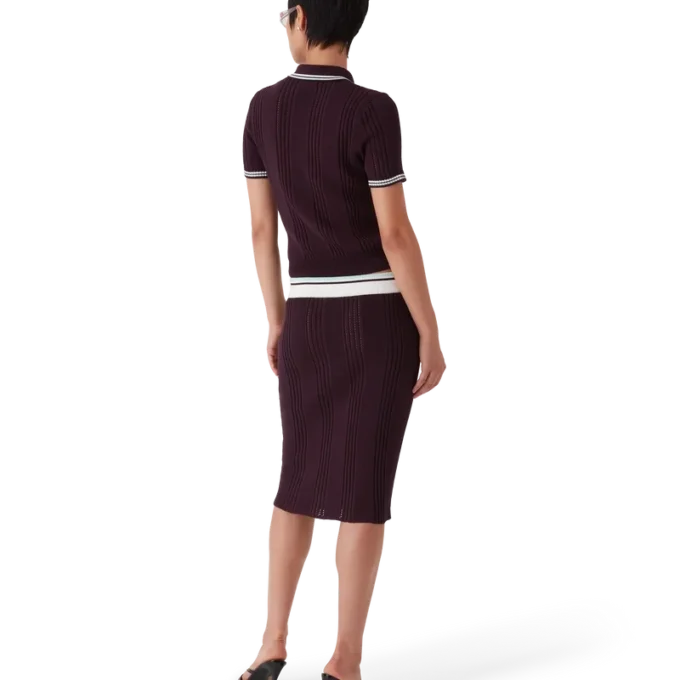 Kurzärmeliges Polohemd aus Baumwollstrick-Shorts