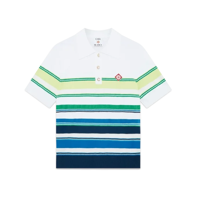 Kurzärmeliges Poloshirt mit Farbverlauf