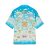 Kurzärmeliges Seidentwill-Shirt mit Kawaii-Motiv Kurzärmeliges Seidentwill-Shirt mit Kawaii-Motiv