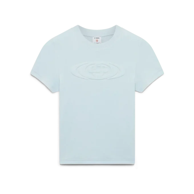 Kurzärmeliges Velours-T-Shirt für Damen