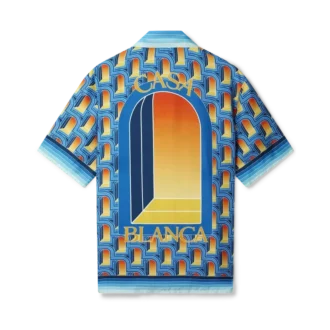 L’arche De Nuit Seidenhemd mit Kubanerkragen