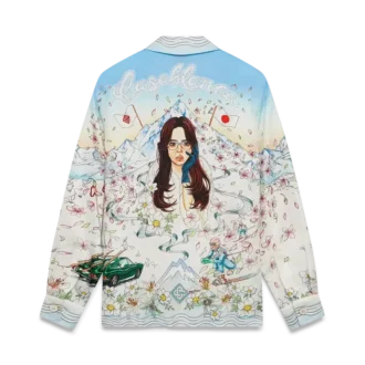 L’hiver Fleuri Langarmhemd aus Seidentwill